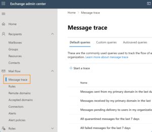 Microsoft Office 365 Message Trace .